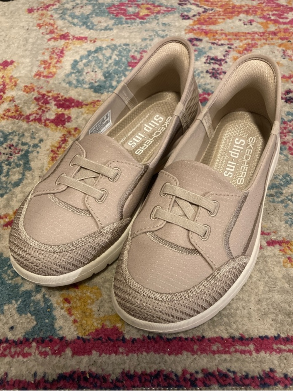 Skechers Slip-Ins Casual Slip-On Sneakers in Light Taupe/Beige Size 7